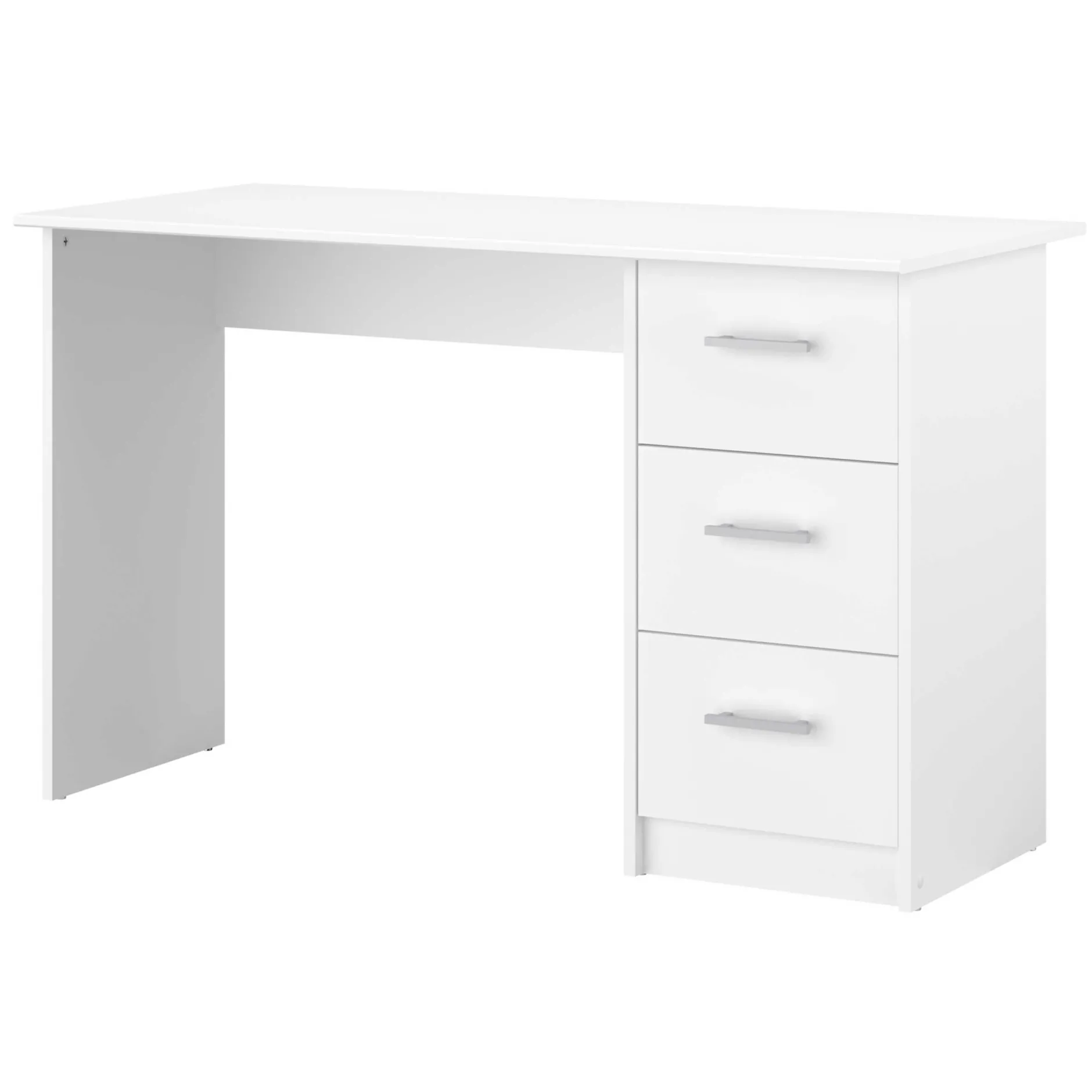 Schreibtisch Infinity 121cm mit Schubladen - weiß