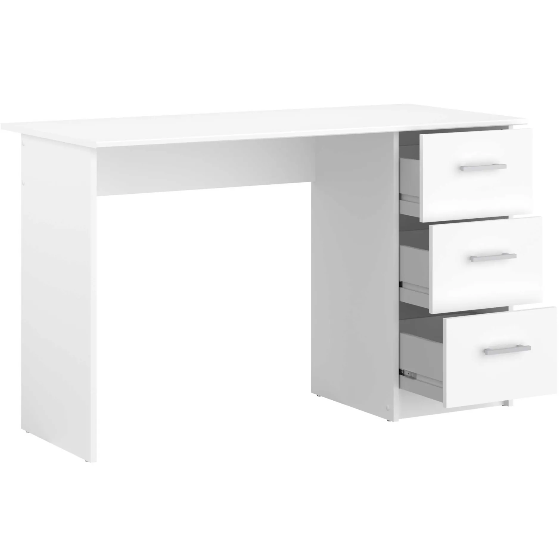 Schreibtisch Infinity 121cm mit Schubladen - weiß