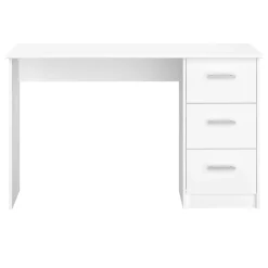 Schreibtisch Infinity 121cm mit Schubladen - weiß