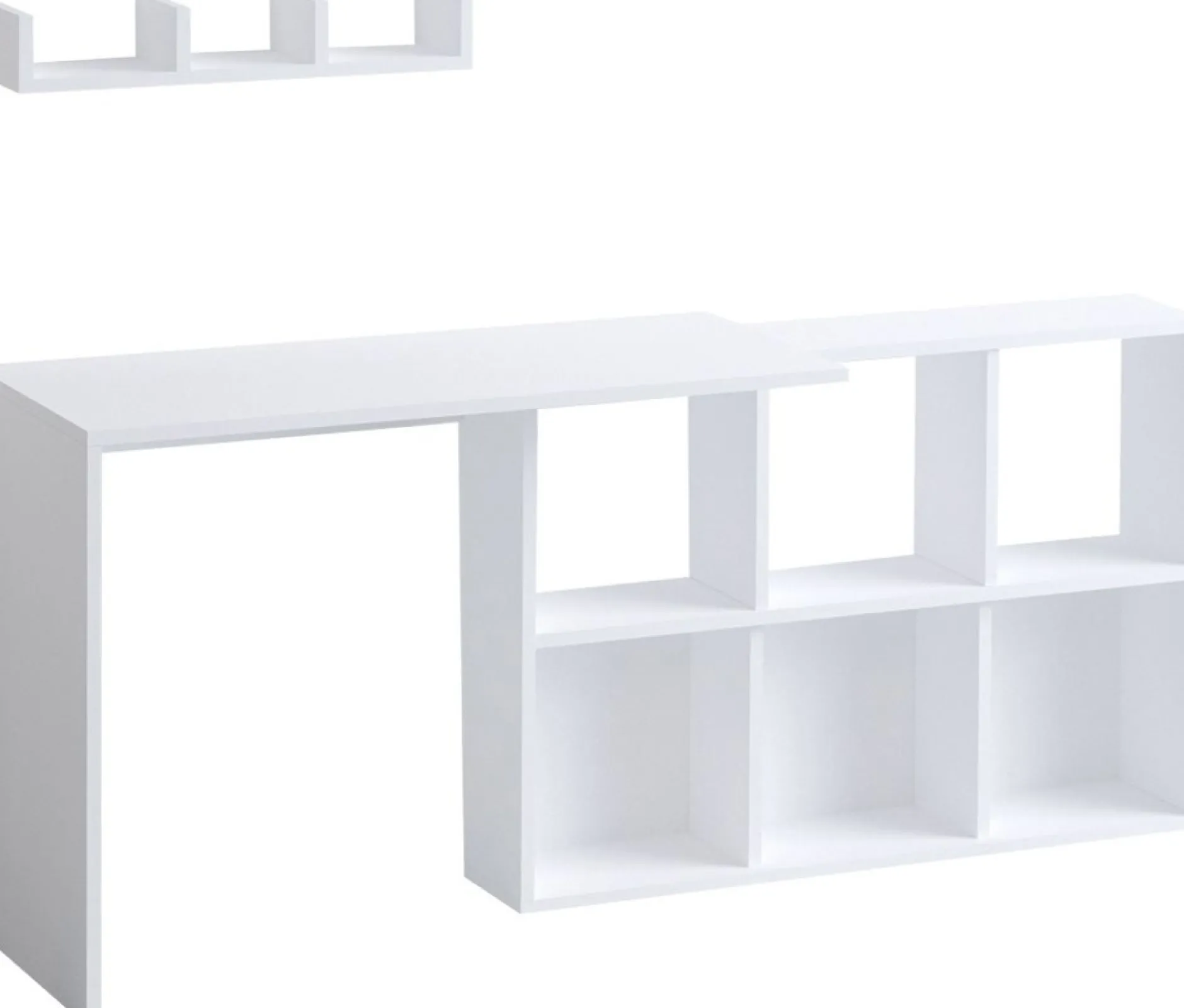 Schreibtisch Jack - 100% MELAMINE - Weiß - 74 x 145 x 45 cm