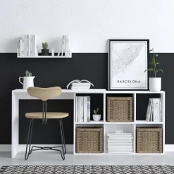 Schreibtisch Jack - 100% MELAMINE - Weiß - 74 x 145 x 45 cm