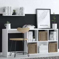 Schreibtisch Jack - 100% MELAMINE - Weiß - 74 x 145 x 45 cm