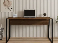 Schreibtisch Kemer - 100% MELAMINE - Nussbaum - 140 x 74 x 70 cm