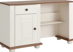 Schreibtisch Laurel 120cm - weiß/braun