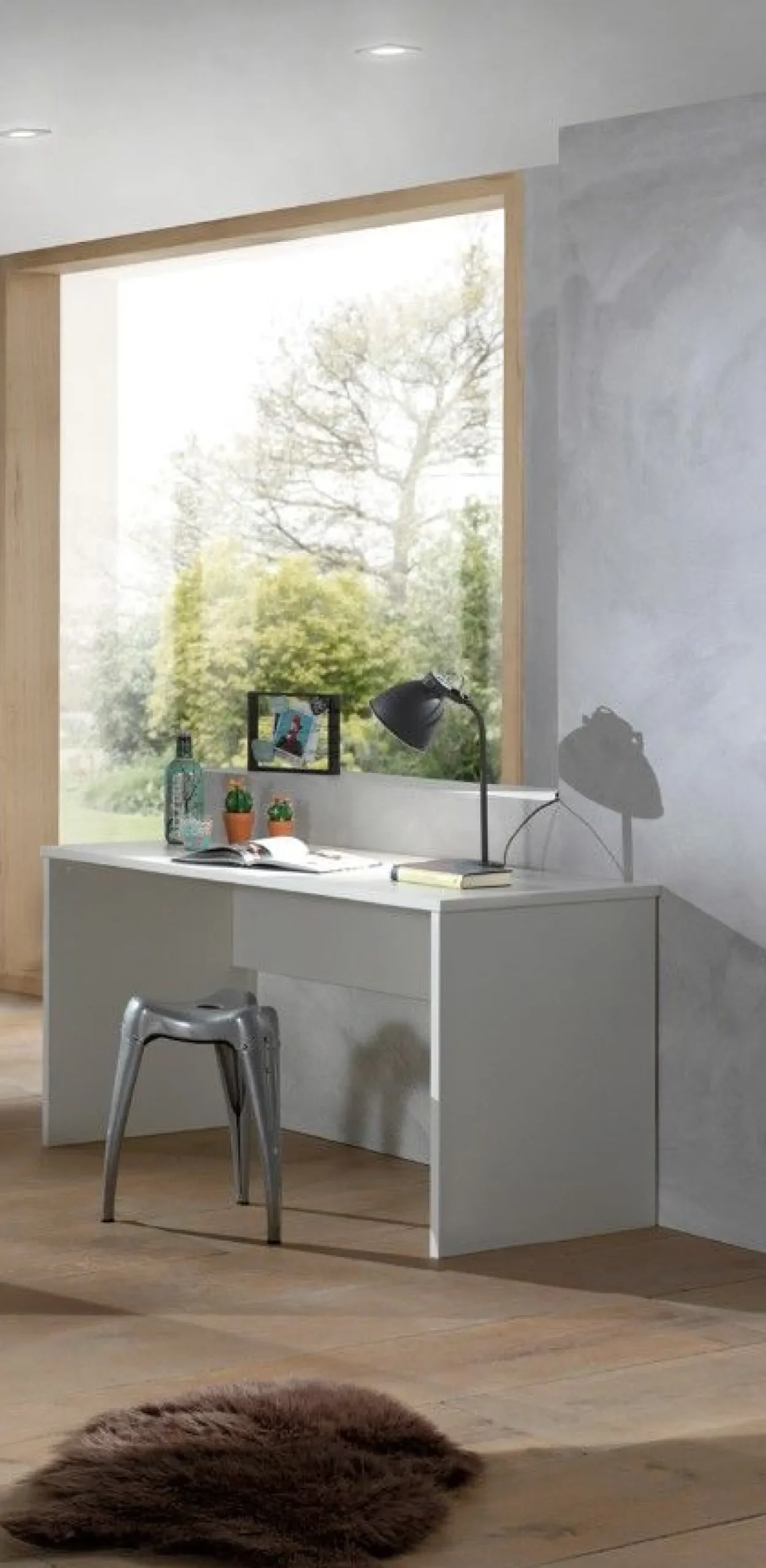 Schreibtisch London 140cm - weiß