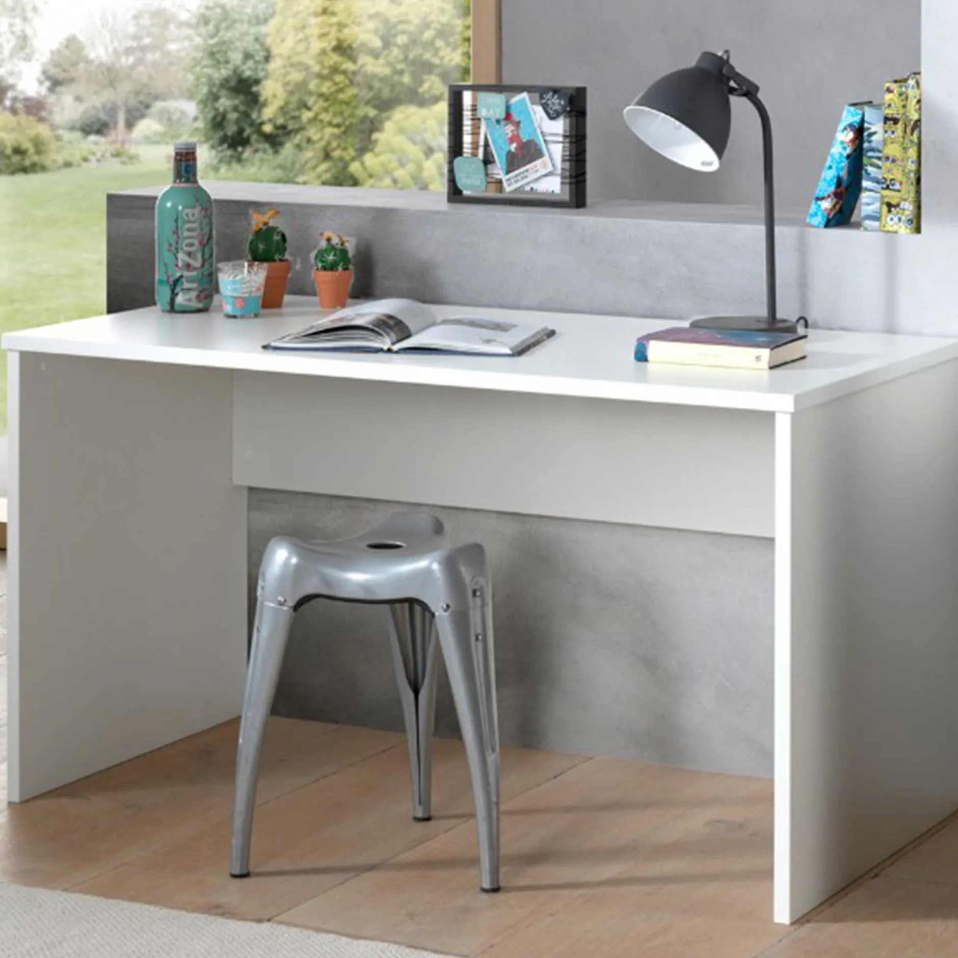 Schreibtisch London 140cm - weiß