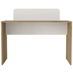 Schreibtisch Maris - 120x60x98cm - mit Stauraum - Eiche Dekor/Weiß
