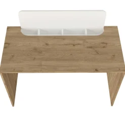 Schreibtisch Maris - 120x60x98cm - mit Stauraum - Eiche Dekor/Weiß