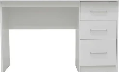 Schreibtisch Mateo 121x60x75cm mit drei Schubladen - weiß