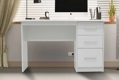 Schreibtisch Mateo 121x60x75cm mit drei Schubladen - weiß