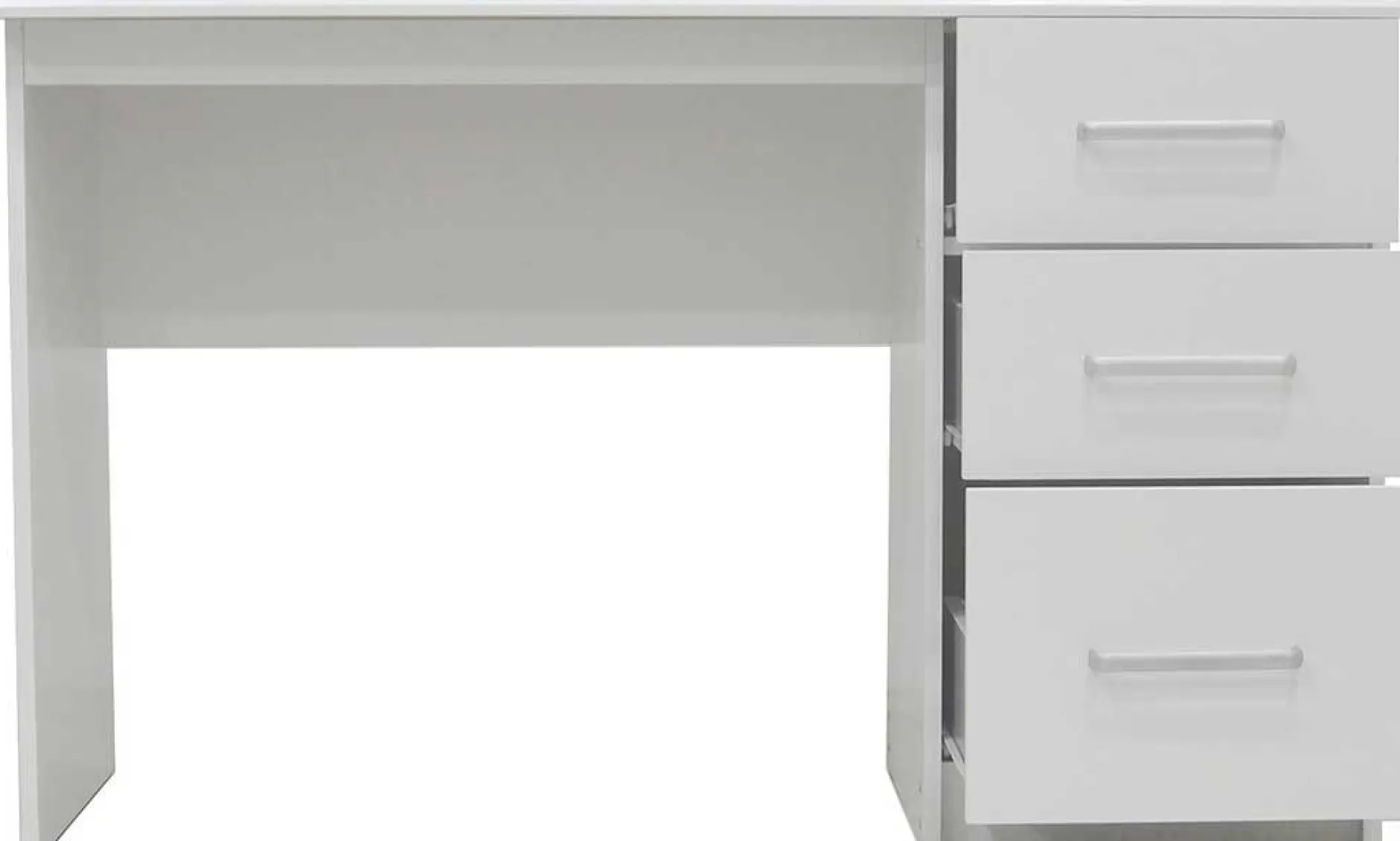 Schreibtisch Mateo 121x60x75cm mit drei Schubladen - weiß
