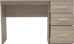 Schreibtisch Mateo 121x60x75cm mit drei Schubladen - Eiche Dekor