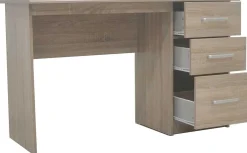 Schreibtisch Mateo 121x60x75cm mit drei Schubladen - Eiche Dekor
