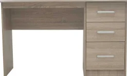 Schreibtisch Mateo 121x60x75cm mit drei Schubladen - Eiche Dekor