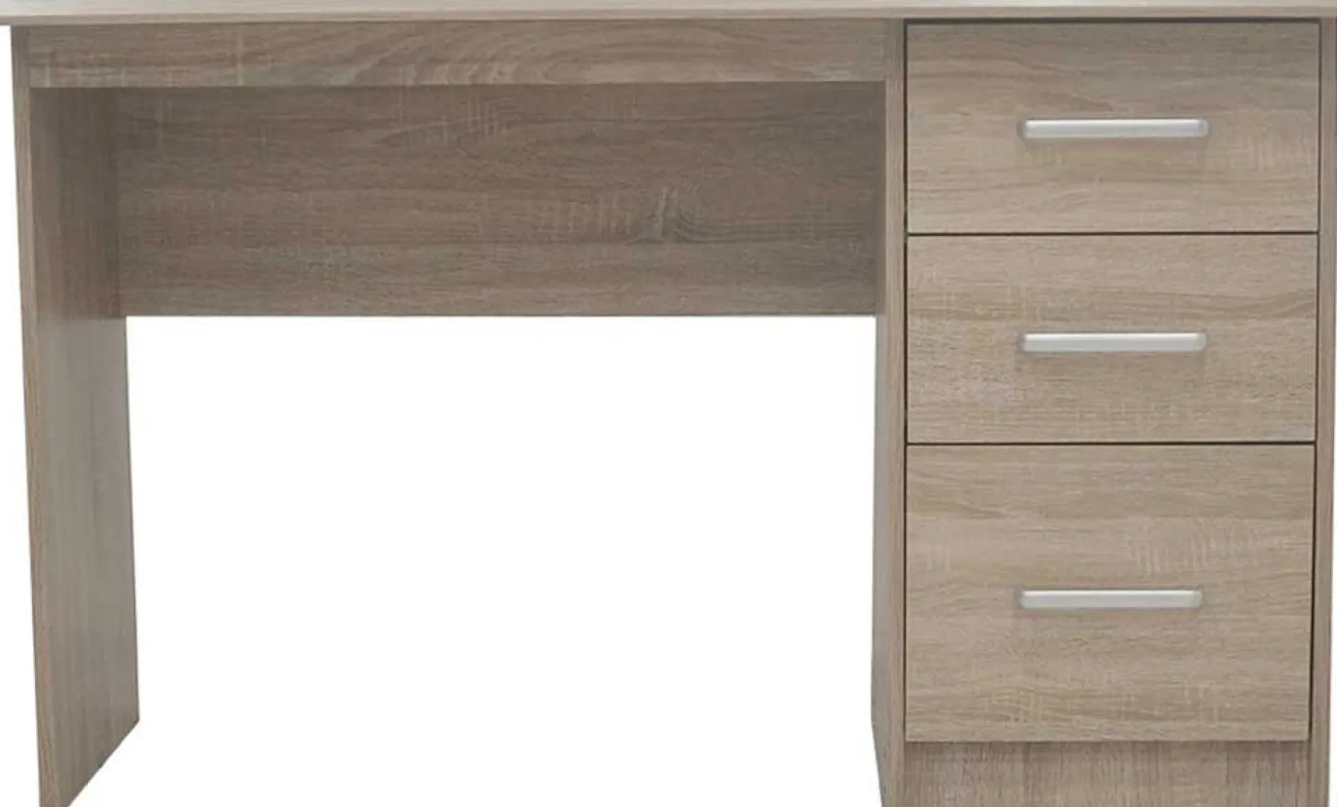 Schreibtisch Mateo 121x60x75cm mit drei Schubladen - Eiche Dekor