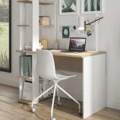 Schreibtisch mit Aufbewahrungsschrank Homy | 115 x 60 x 148 cm | Châtaignier Design
