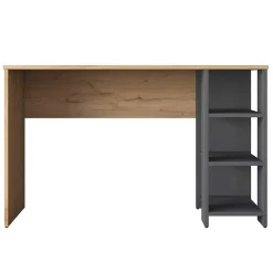 Schreibtisch mit Bücherregal HA125 - 100% MELAMINE - Nussbaum - 160 x 161,8 x 45 cm