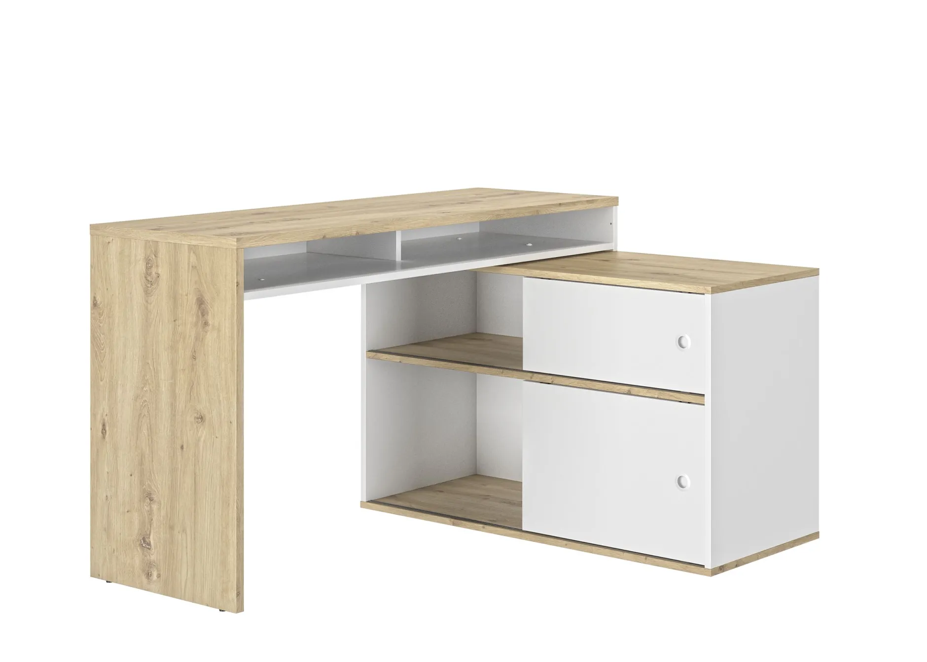 Schreibtisch Modula | 203 x 45 x 76 cm | Weiß