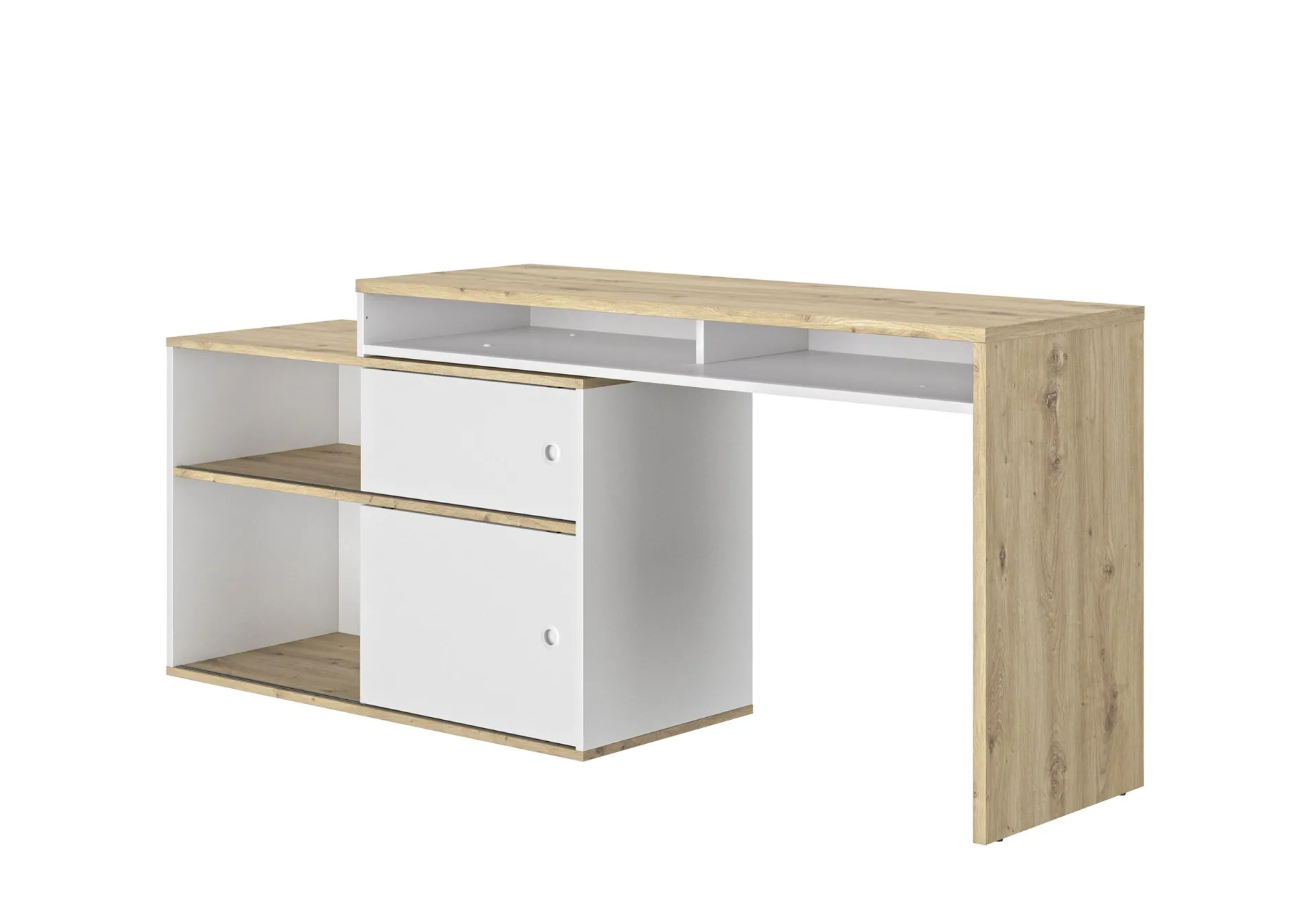 Schreibtisch Modula | 203 x 45 x 76 cm | Weiß