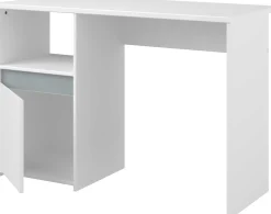Schreibtisch Rue 110cm mit Schrank - weiß/grau oder weiß/rosa