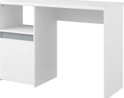 Schreibtisch Rue 110cm mit Schrank - weiß/grau oder weiß/rosa