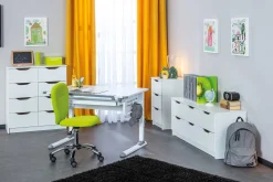 Schreibtisch Skalare 110cm verstellbar - weiß