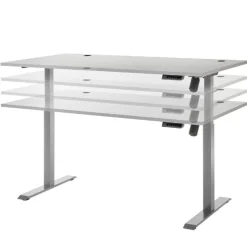 Schreibtisch Sonra mechanisch verstellbar - grau