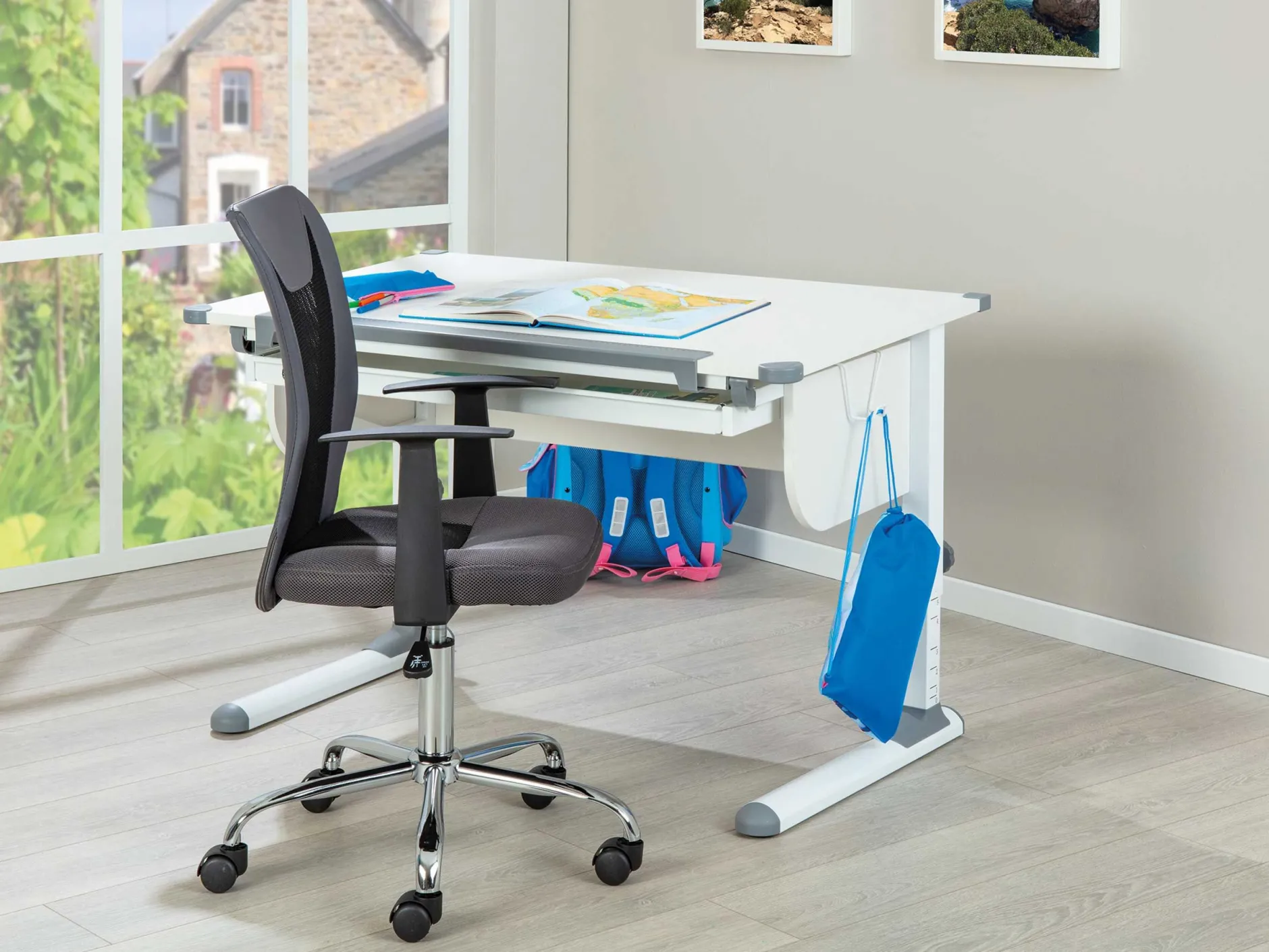 Schreibtisch Studare 110cm verstellbar - weiß