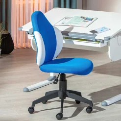 Schreibtischstuhl Jessie - blau/weiß