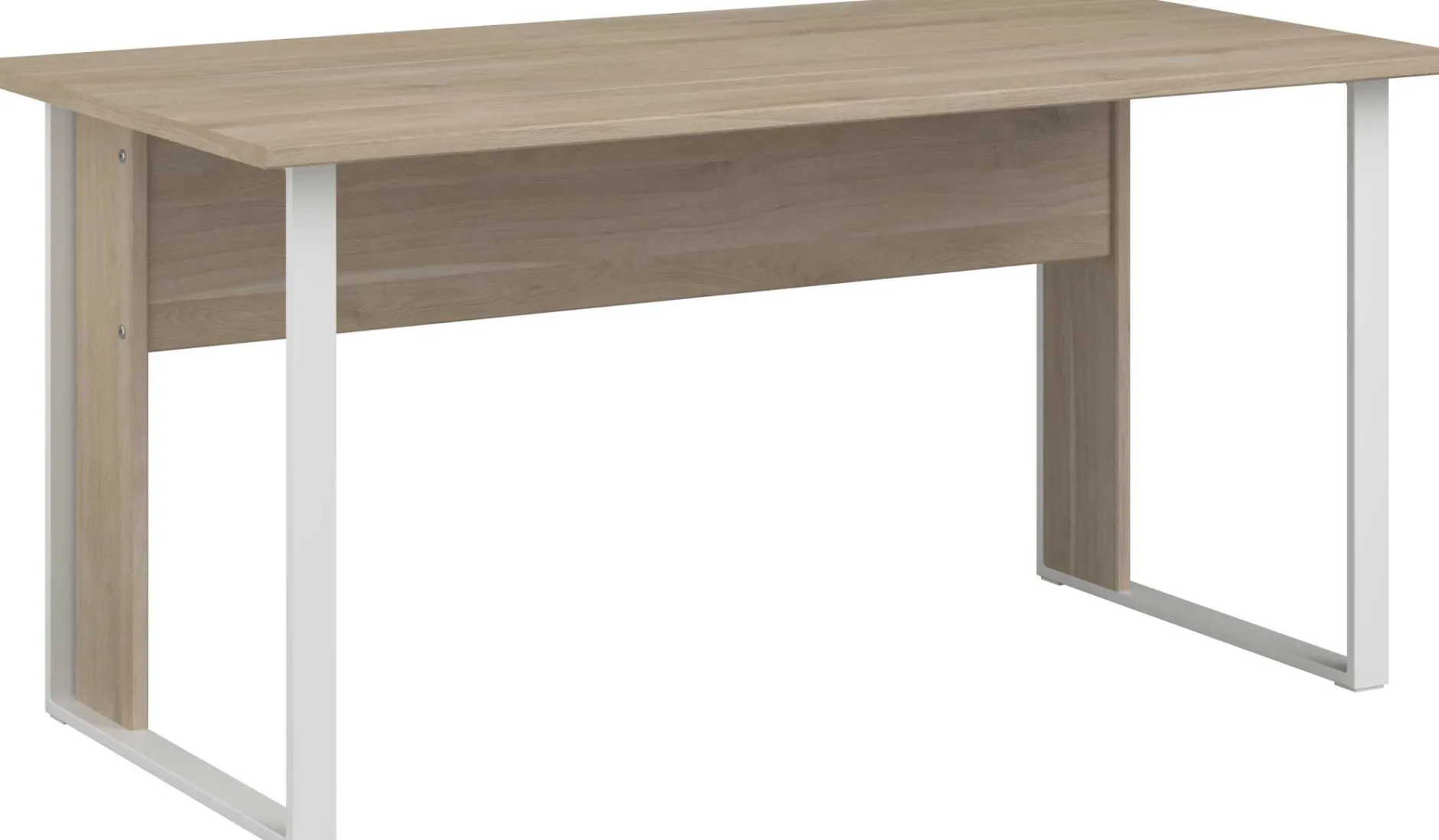 Schreibtisch The Office - 150x80x73cm - Eiche Dekor/Weiß