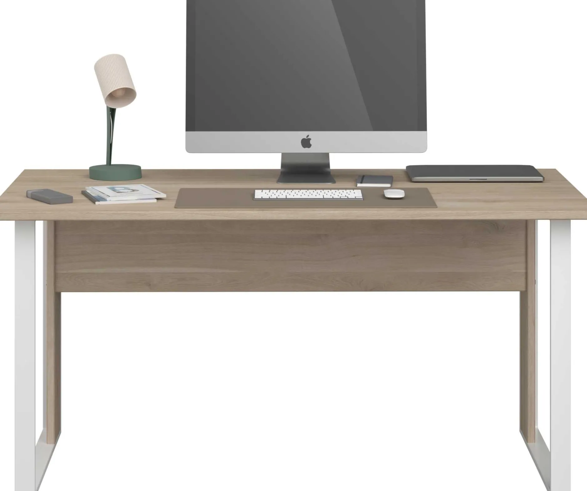 Schreibtisch The Office - 150x80x73cm - Eiche Dekor/Weiß