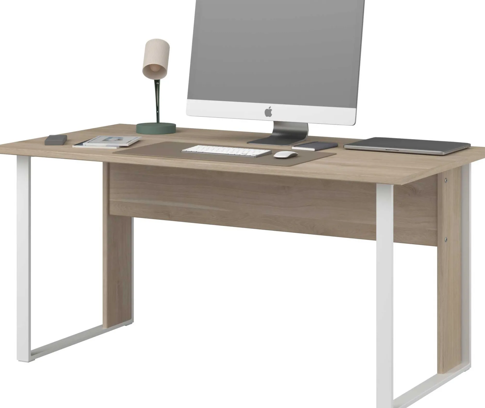 Schreibtisch The Office - 150x80x73cm - Eiche Dekor/Weiß