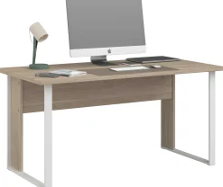 Schreibtisch The Office - 150x80x73cm - Eiche Dekor/Weiß