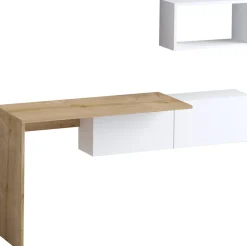 Schreibtisch Tiff - 100% MELAMINE - Weiß - 145 x 74 x 45 cm