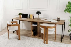 Schreibtisch Twin - 240x60x74cm - für 2 Personen - atlantic pine
