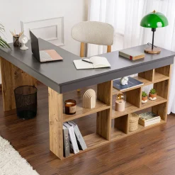 Schreibtisch Vesper - 100% MELAMINE - Anthrazit - 72 x 120 x 130 cm