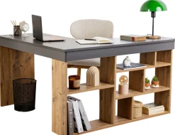 Schreibtisch Vesper - 100% MELAMINE - Anthrazit - 72 x 120 x 130 cm