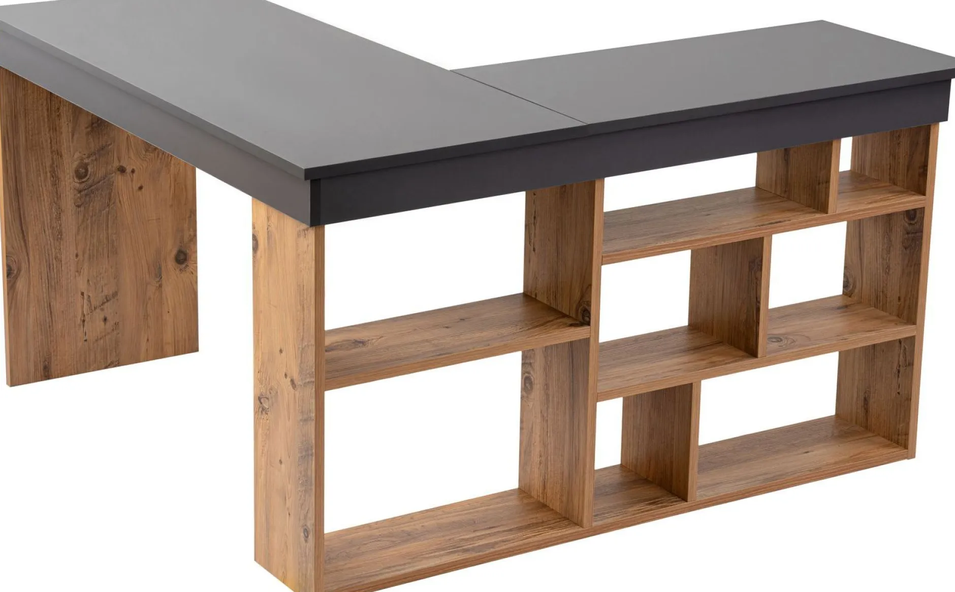 Schreibtisch Vesper - 100% MELAMINE - Anthrazit - 72 x 120 x 130 cm
