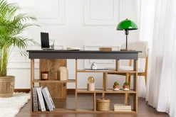 Schreibtisch Vesper - 100% MELAMINE - Anthrazit - 72 x 120 x 130 cm