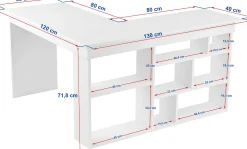 Schreibtisch Vesper - 100% MELAMINE - Walnuss - 72 x 120 x 130 cm