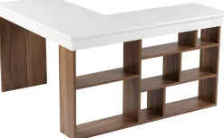 Schreibtisch Vesper - 100% MELAMINE - Walnuss - 72 x 120 x 130 cm