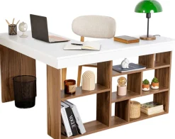 Schreibtisch Vesper - 100% MELAMINE - Walnuss - 72 x 120 x 130 cm