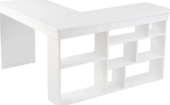 Schreibtisch Vesper - 100% MELAMINE - Naturweiß - 72 x 120 x 130 cm