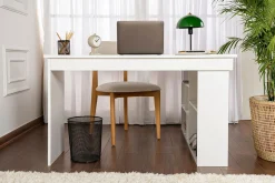 Schreibtisch Vesper - 100% MELAMINE - Naturweiß - 72 x 120 x 130 cm
