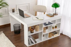 Schreibtisch Vesper - 100% MELAMINE - Naturweiß - 72 x 120 x 130 cm