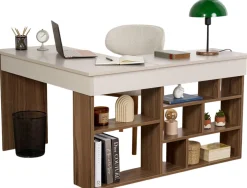 Schreibtisch Vesper - 100% MELAMINE - Kaschmir - 72 x 120 x 130 cm