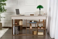 Schreibtisch Vesper - 100% MELAMINE - Kaschmir - 72 x 120 x 130 cm