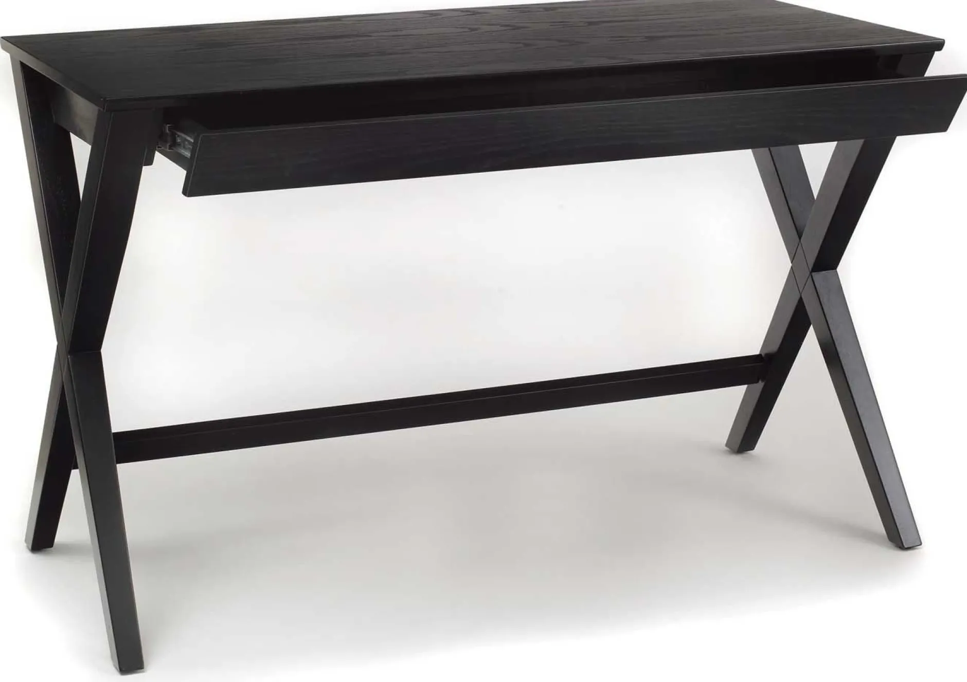 Schreibtisch Wami 120cm, 1 Schublade - schwarz