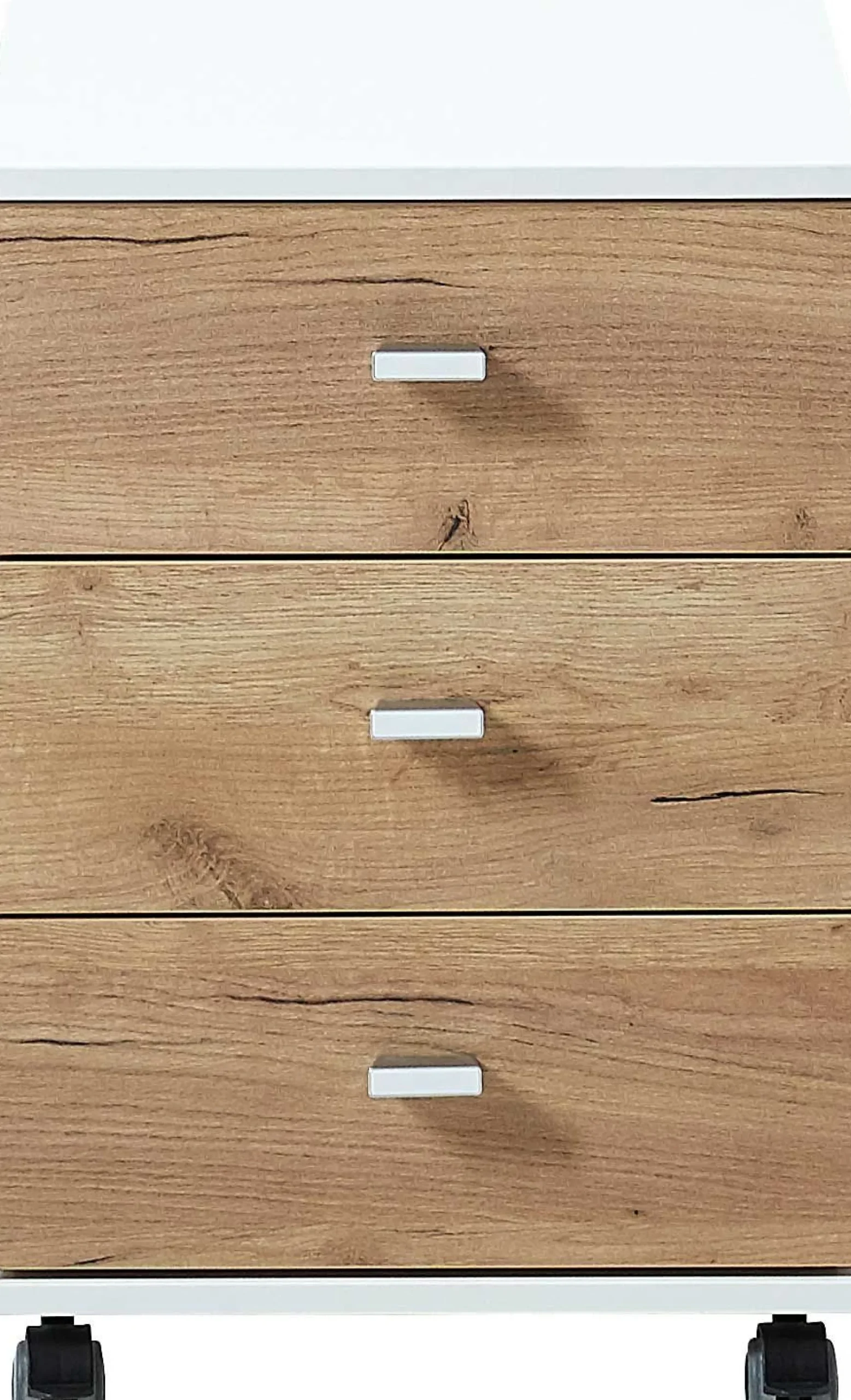 Schubladenblock Lloris 3 Schubladen - weiß/Eiche
