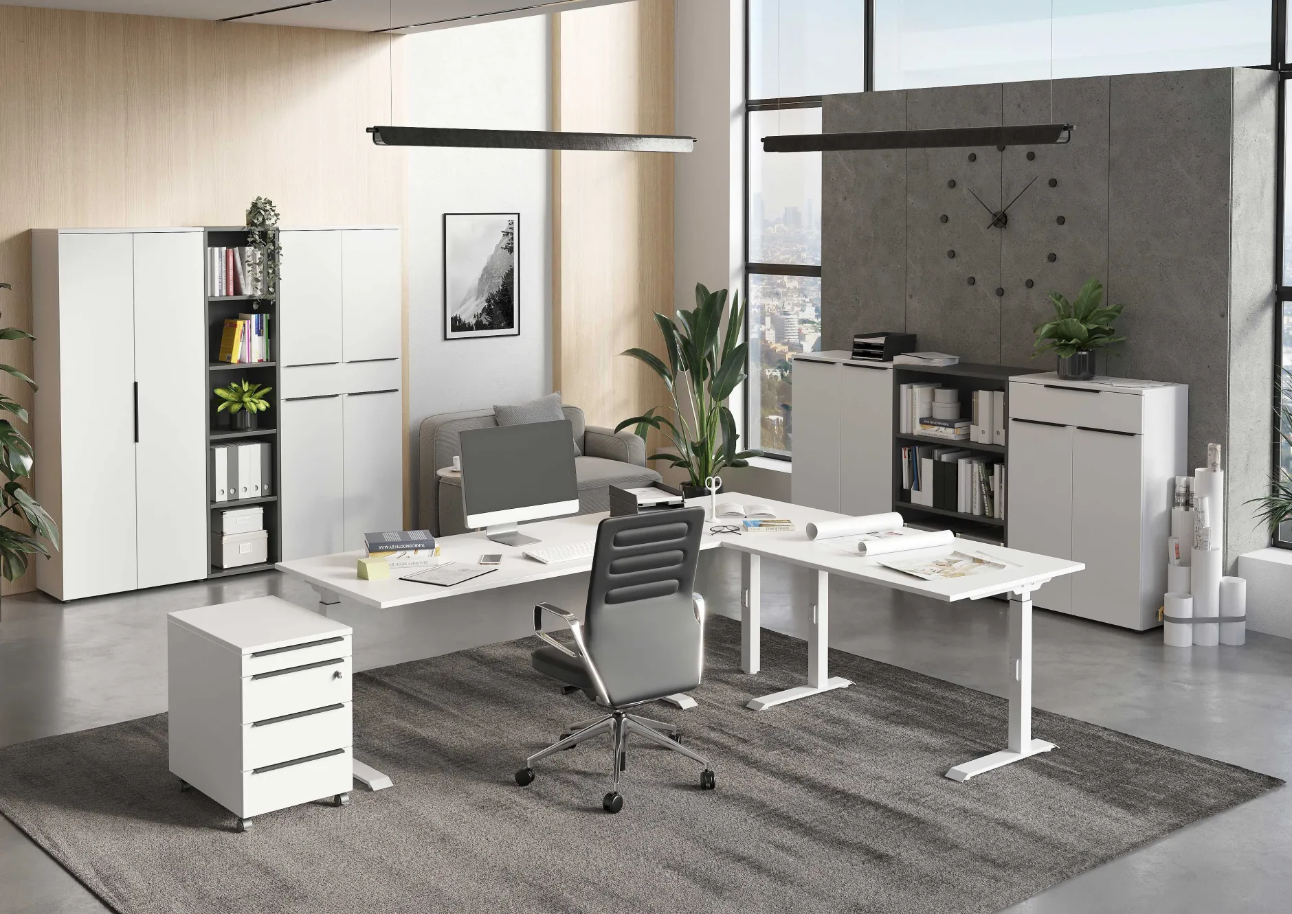 Schubladenblock mit Rollen Hermoso | 42 x 60 x 63 cm | Weiß